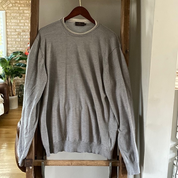 RODD & GUNN ITALIAN YARN MERINO WOOL GRAY CREWNECK SWEATER XL